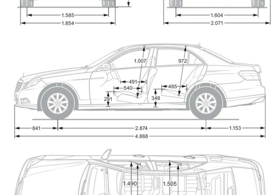 (Mercedes-Benz E Class (2009)) drawings of the car are Mercedes-Benz E Class (2009)